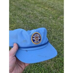 Oldsmobile Service Patch Trucker Hat Cap Snapback Blue White Vintage Made In USA